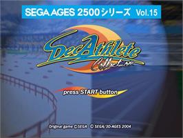 Title screen of Sega Ages 2500 Series Vol. 15 - Decathlete Collection on the Sony Playstation 2.