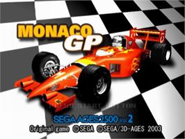 Title screen of Sega Ages 2500 Series Vol. 2 - Monaco GP on the Sony Playstation 2.