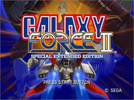 Title screen of Sega Ages 2500 Series Vol. 30 - Galaxy Force II - Special Extended Edition on the Sony Playstation 2.