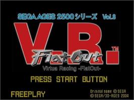 Title screen of Sega Ages 2500 Series Vol. 8 - Virtua Racing - Flatout on the Sony Playstation 2.