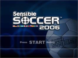 Title screen of Sensible Soccer 2006 on the Sony Playstation 2.