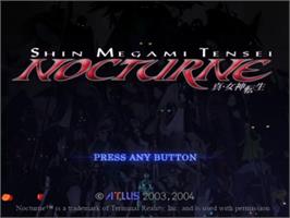 Title screen of Shin Megami Tensei - Lucifer's Call on the Sony Playstation 2.