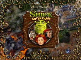 Title screen of Shrek - Super Party on the Sony Playstation 2.