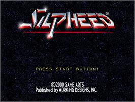 Title screen of Silpheed - The Lost Planet on the Sony Playstation 2.