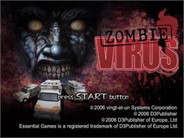 Title screen of Simple 2000 Series Vol. 95 - The Zombie Vs. Kyuukyuusha on the Sony Playstation 2.