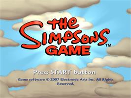 Title screen of Simpsons Game ,the on the Sony Playstation 2.