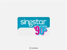 Title screen of Singstar '90s on the Sony Playstation 2.