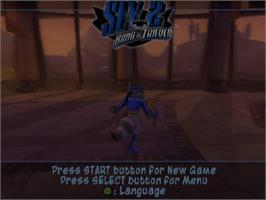 Title screen of Sly 2 - Band Of Thieves on the Sony Playstation 2.