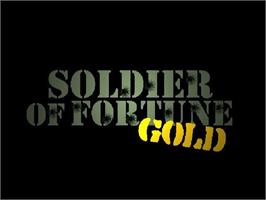 Title screen of Soldier Of Fortune - Gold Edition on the Sony Playstation 2.