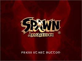 Title screen of Spawn Armageddon on the Sony Playstation 2.