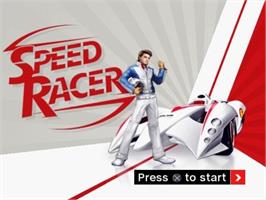 Title screen of Speed Racer - Le Jeu Vidéo on the Sony Playstation 2.