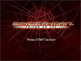 Title screen of Spider-man - Allié Ou Ennemi on the Sony Playstation 2.