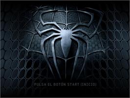 Title screen of Spider-man 3 on the Sony Playstation 2.