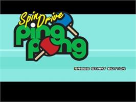 Title screen of Spindrive Ping Pong on the Sony Playstation 2.