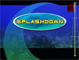 Title screen of Splashdown on the Sony Playstation 2.