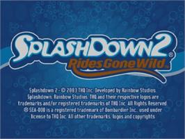 Title screen of Splashdown 2 - Rides Gone Wild on the Sony Playstation 2.