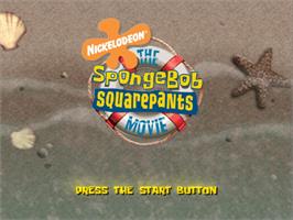 Title screen of SpongeBob SquarePants - Lights, Camera, Pants! on the Sony Playstation 2.