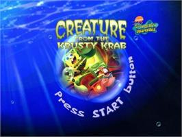 Title screen of Spongebob Squarepants - Creature From The Krusty Krab on the Sony Playstation 2.