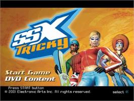 Title screen of Ssx Tricky on the Sony Playstation 2.