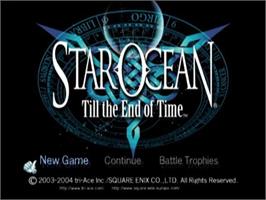 Title screen of Star Ocean - Till The End Of Time on the Sony Playstation 2.
