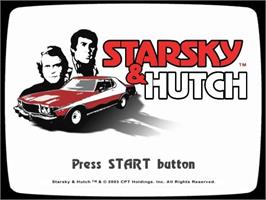 Title screen of Starsky And Hutch on the Sony Playstation 2.