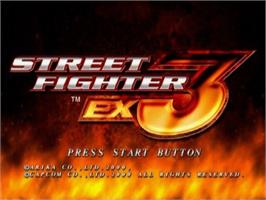 Title screen of Street Fighter Ex3 on the Sony Playstation 2.