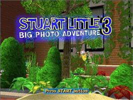 Title screen of Stuart Little 3 - L'aventure Photographique on the Sony Playstation 2.
