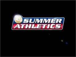 Title screen of Summer Athletics on the Sony Playstation 2.