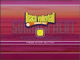 Title screen of Summer Heat Beach Volleyball on the Sony Playstation 2.