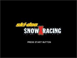 Title screen of Sxr - Snow X Racing on the Sony Playstation 2.