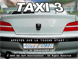 Title screen of Taxi 3 on the Sony Playstation 2.