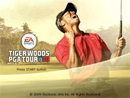 Title screen of Tiger Woods Pga Tour 10 on the Sony Playstation 2.