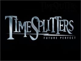 Title screen of Timesplitters - Future Perfect on the Sony Playstation 2.