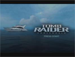 Title screen of Tomb Raider Underworld on the Sony Playstation 2.