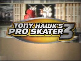 Title screen of Tony Hawk's Pro Skater 3 on the Sony Playstation 2.