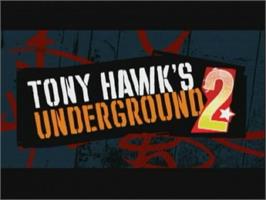 Title screen of Tony Hawk's Underground 2 on the Sony Playstation 2.