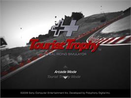 Title screen of Tourist Trophy on the Sony Playstation 2.