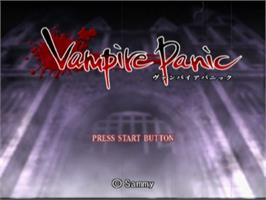 Title screen of Vampire Panic on the Sony Playstation 2.