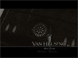 Title screen of Van Helsing on the Sony Playstation 2.