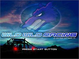 Title screen of Wild Wild Racing on the Sony Playstation 2.