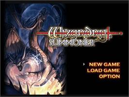 Title screen of Wizardry Summoner on the Sony Playstation 2.