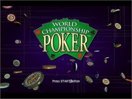 Title screen of World Championship Poker on the Sony Playstation 2.