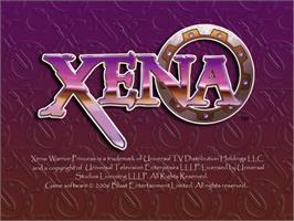 Title screen of Xena - Warrior Princess on the Sony Playstation 2.