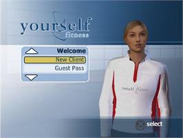 Title screen of Yourself!fitness on the Sony Playstation 2.