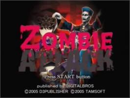 Title screen of Zombie Attack on the Sony Playstation 2.