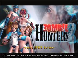 Title screen of Zombie Hunters 2 on the Sony Playstation 2.