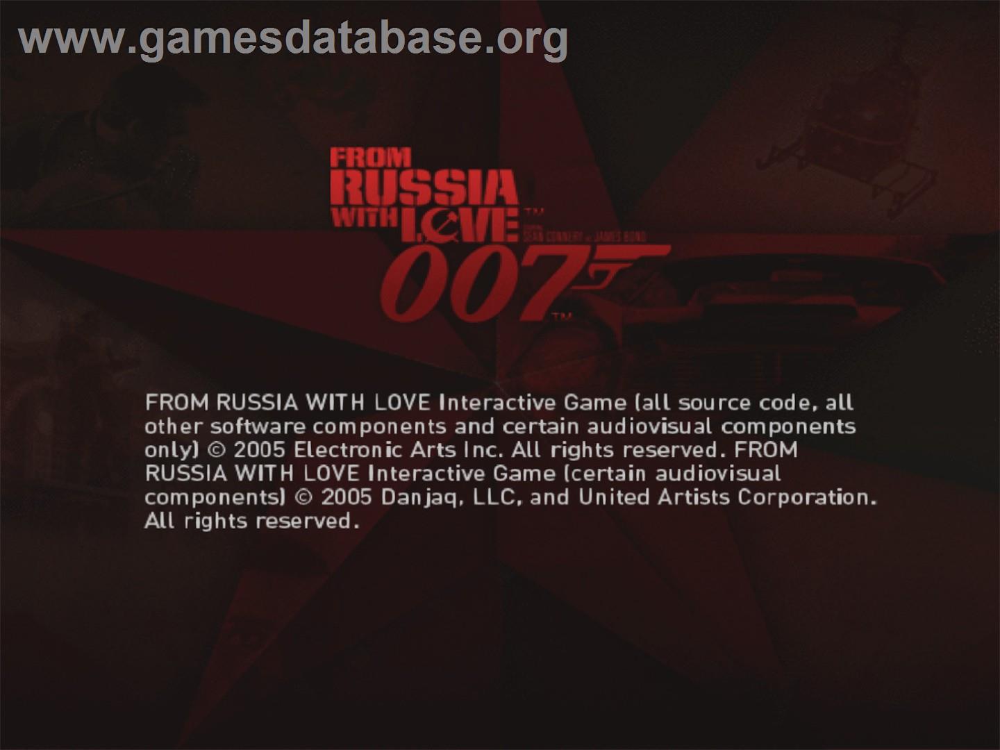 007 - From Russia With Love - Sony Playstation 2 - Artwork - Title Screen