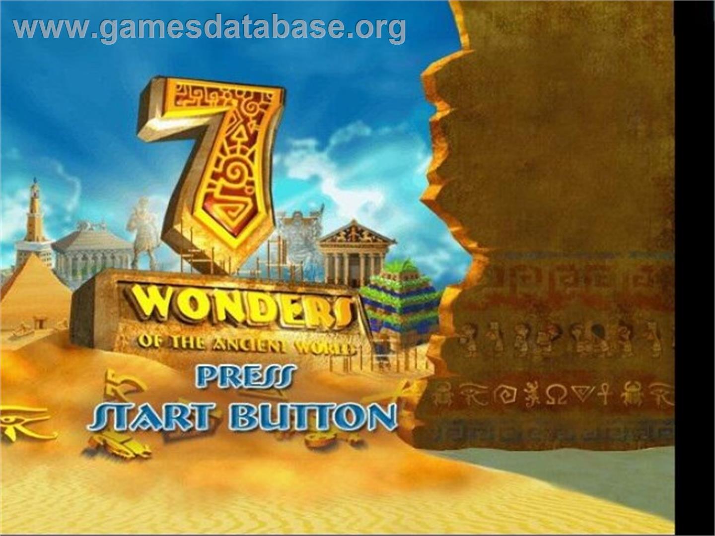 7 Wonders Of The Ancient World - Sony Playstation 2 - Artwork - Title Screen