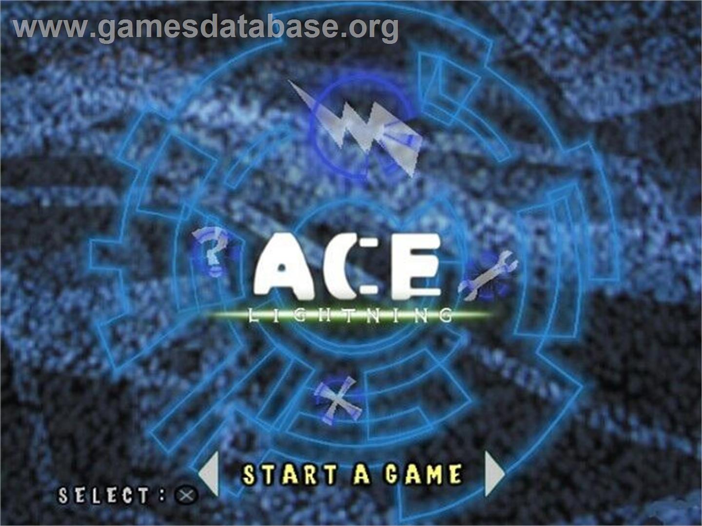 Ace Lightning - Sony Playstation 2 - Artwork - Title Screen