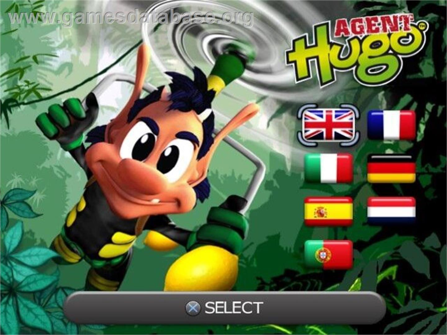 Agent Hugo - Lemoon Twist - Sony Playstation 2 - Artwork - Title Screen